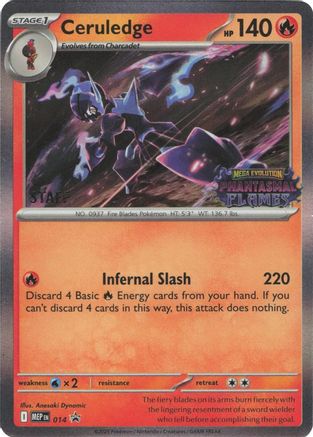 Ceruledge (Prerelease) [Staff] 014/null [ME Mega Evolution Promo] (Holofoil)