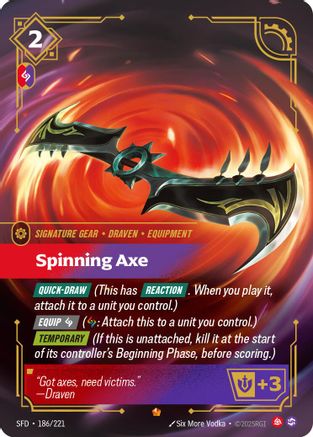 Spinning Axe (186/221) [Spiritforged] Foil