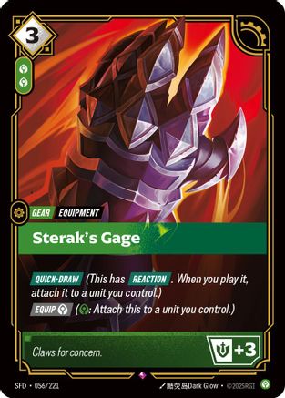 Sterak's Gage (056/221) [Spiritforged] Foil