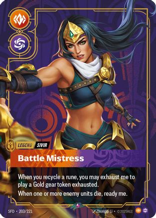 Sivir - Battle Mistress (203/221) [Spiritforged] Foil