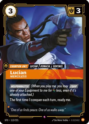 Lucian - Merciless (113/221) [Spiritforged] Foil