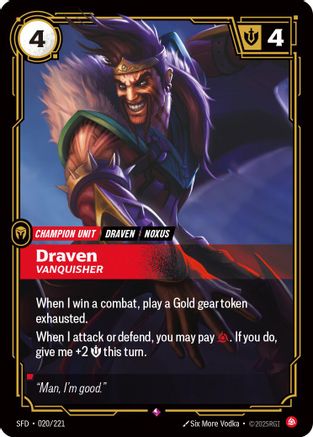 Draven - Vanquisher (020/221) [Spiritforged] Foil