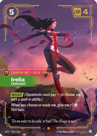 Irelia - Fervent (057/221) [Spiritforged] Foil