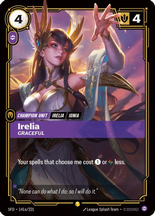 Irelia - Graceful (Alternate Art) (141a/221) [Spiritforged] Foil