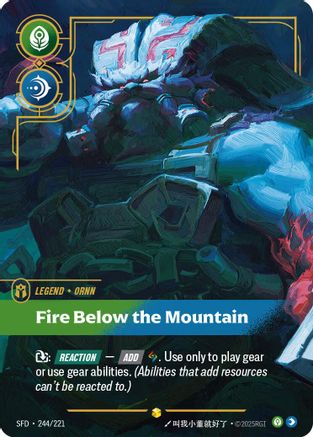 Ornn - Fire Below the Mountain (Overnumbered) (244/221) [Spiritforged] Foil