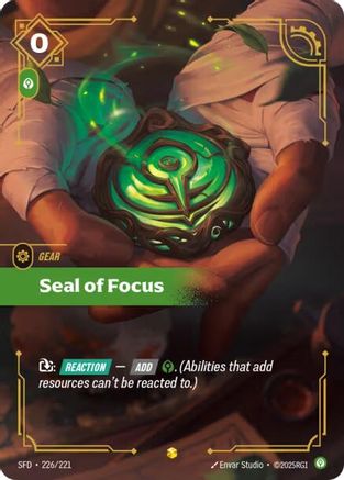 Seal of Focus (Overnumbered) (226/221) [Spiritforged] Foil
