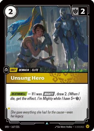 Unsung Hero (167/221) [Spiritforged] Foil