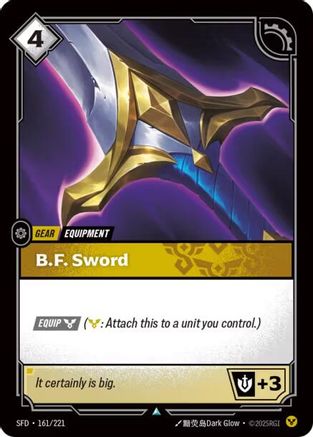 B.F. Sword (161/221) [Spiritforged] Foil