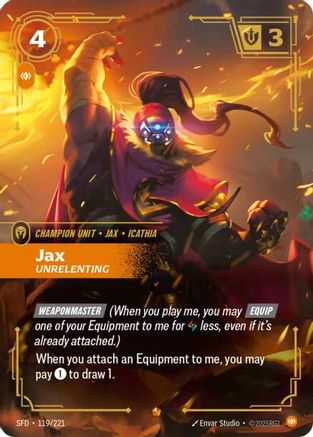 Jax - Unrelenting (119/221) [Spiritforged] Foil