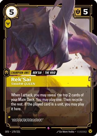 Rek'Sai - Swarm Queen (170/221) [Spiritforged] Foil