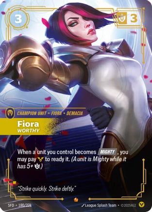 Fiora - Worthy (180/221) [Spiritforged] Foil