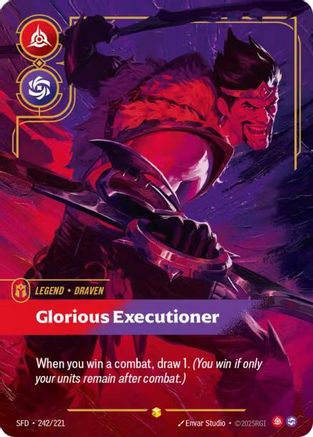 Draven - Glorious Executioner (Overnumbered) (242/221) [Spiritforged] Foil