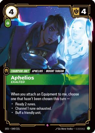 Aphelios - Exalted (049/221) [Spiritforged] Foil