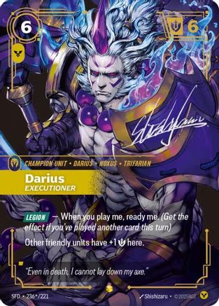 Darius - Executioner (Signature) (236*/221) [Spiritforged] Foil