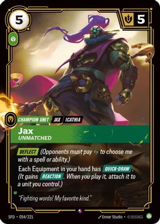 Jax - Unmatched (054/221) [Spiritforged] Foil