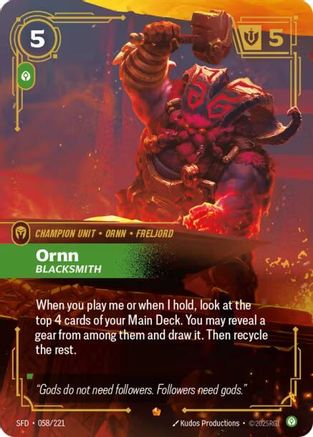 Ornn - Blacksmith (058/221) [Spiritforged] Foil