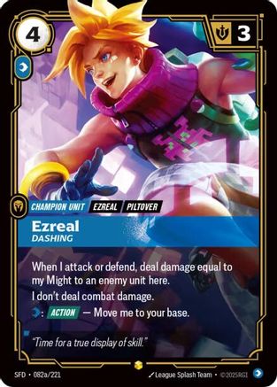 Ezreal - Dashing (Alternate Art) (082a/221) [Spiritforged] Foil