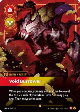 Rek'sai - Void Burrower (Overnumbered) (243/221) [Spiritforged] Foil