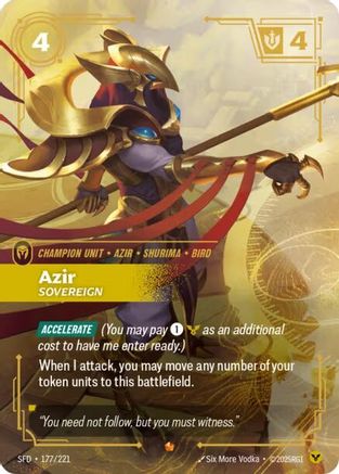 Azir - Sovereign (177/221) [Spiritforged] Foil