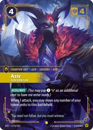 Azir - Sovereign (Alternate Art) (177a/221) [Spiritforged] Foil