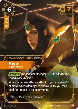 Sivir - Ambitious (120/221) [Spiritforged] Foil