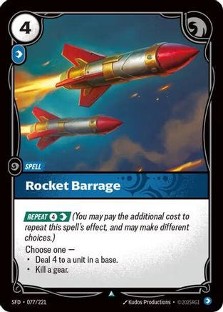 Rocket Barrage (077/221) [Spiritforged] Foil