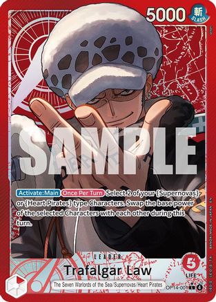 Trafalgar Law - OP14-001 (Alternate Art) [The Azure Sea's Seven] Leader