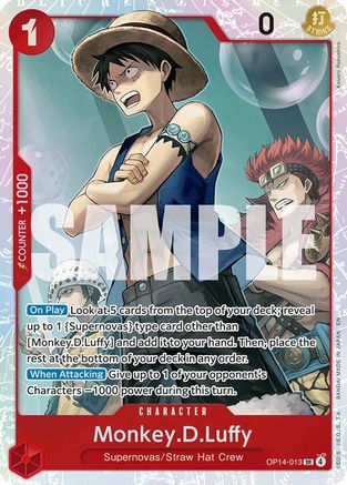 Monkey.D.Luffy - OP14-013 [The Azure Sea's Seven] Super Rare
