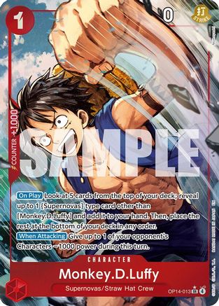 Monkey.D.Luffy - OP14-013 (Alternate Art) [The Azure Sea's Seven] Super Rare