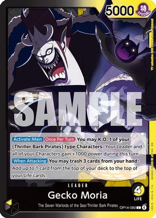 Gecko Moria - OP14-080 [The Azure Sea's Seven] Leader