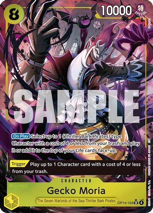 Gecko Moria - OP14-104 (Alternate Art) [The Azure Sea's Seven] Super Rare