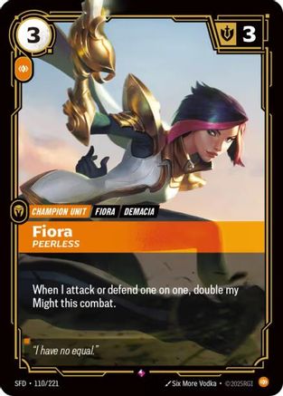 Fiora - Peerless (110/221) [Spiritforged] Foil