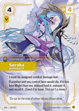 Soraka - Wanderer (Overnumbered) (239/221) [Spiritforged] Foil