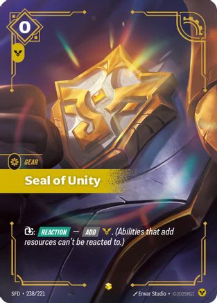 Seal of Unity (Overnumbered) (238/221) [Spiritforged] Foil