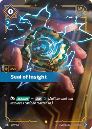 Seal of Insight (Overnumbered) (229/221) [Spiritforged] Foil