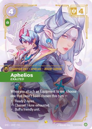 Aphelios - Exalted (Signature) (224*/221) [Spiritforged] Foil