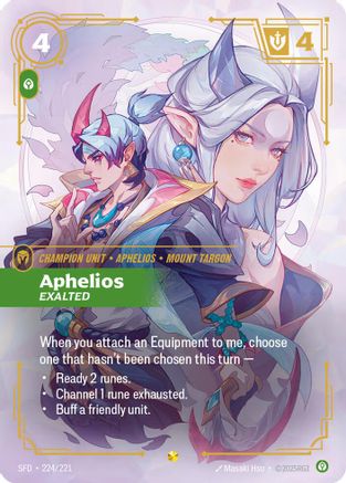 Aphelios - Exalted (Overnumbered) (224/221) [Spiritforged] Foil