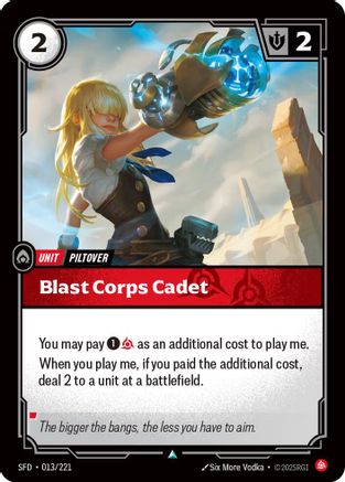 Blast Corps Cadet (013/221) [Spiritforged] Foil