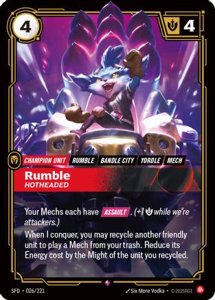 Rumble - Hotheaded (026/221) [Spiritforged] Foil