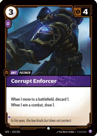 Corrupt Enforcer (123/221) [Spiritforged] Foil