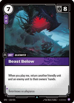 Beast Below (132/221) [Spiritforged] Foil