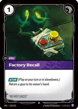 Factory Recall (135/221) [Spiritforged]