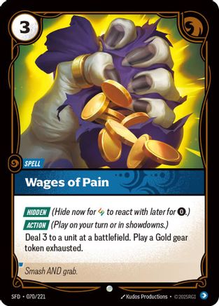 Wages of Pain (070/221) [Spiritforged] Foil