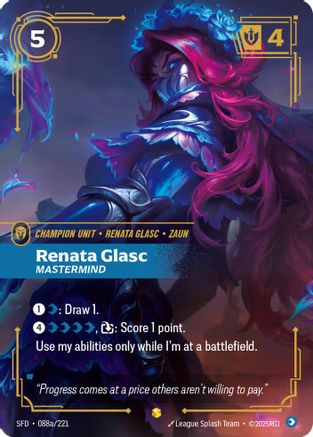 Renata Glasc - Mastermind (Alternate Art) (088a/221) [Spiritforged] Foil