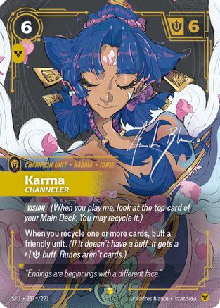 Karma - Channeler (Signature) (237*/221) [Spiritforged] Foil