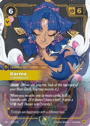 Karma - Channeler (Overnumbered) (237/221) [Spiritforged] Foil