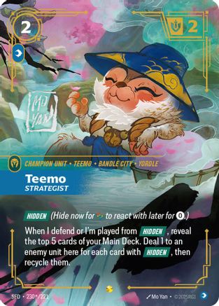 Teemo - Strategist (Signature) (230*/221) [Spiritforged] Foil