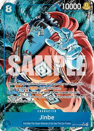Jinbe - OP14-049 (Alternate Art) [The Azure Sea's Seven] Super Rare