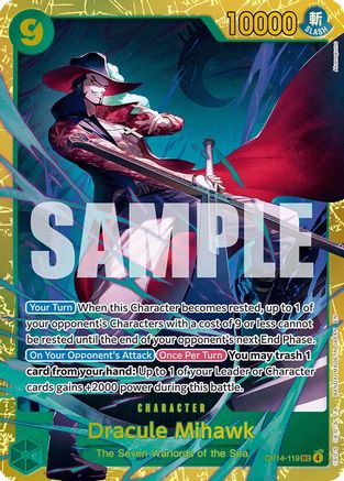Dracule Mihawk - OP14-119 [The Azure Sea's Seven] Secret Rare