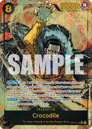 Crocodile - OP14-120 (Alternate Art) [The Azure Sea's Seven] Secret Rare